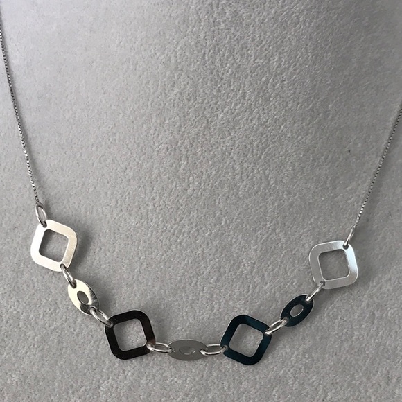 10 k White Gold Solid Italy Made Necklace Earrings - Picture 2 of 10